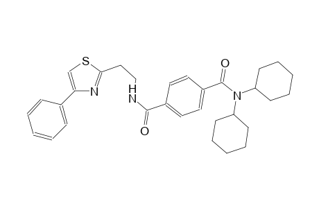 1,4-benzenedicarboxamide, N~1~,N~1~-dicyclohexyl-N~4~-[2-(4-phenyl-2-thiazolyl)ethyl]-