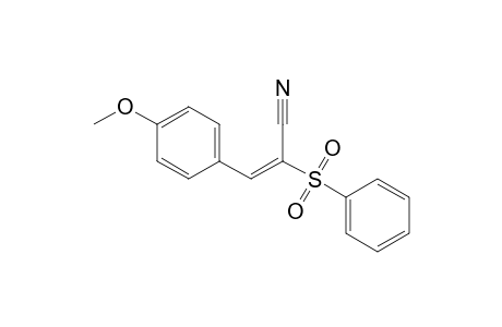 (E)-2-(benzenesulfonyl)-3-(4-methoxyphenyl)-2-propenenitrile