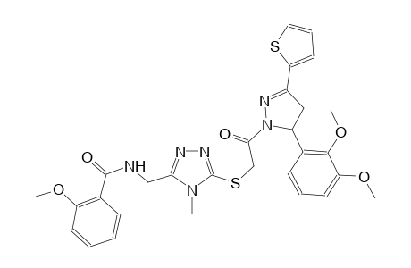 benzamide, N-[[5-[[2-[5-(2,3-dimethoxyphenyl)-4,5-dihydro-3-(2-thienyl)-1H-pyrazol-1-yl]-2-oxoethyl]thio]-4-methyl-4H-1,2,4-triazol-3-yl]methyl]-2-methoxy-