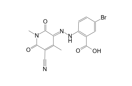 5-bromo-2-[(2E)-2-(5-cyano-1,4-dimethyl-2,6-dioxo-1,6-dihydro-3(2H)-pyridinylidene)hydrazino]benzoic acid