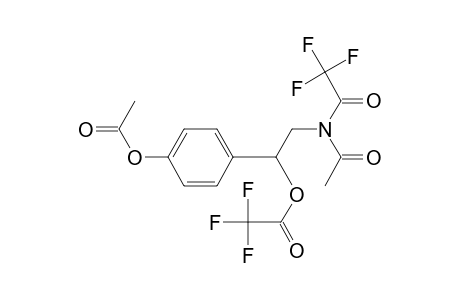 Acetic acid, trifluoro-, 1-[4-(acetyloxy)phenyl]-2-[acetyl(trifluoroacetyl)amino]ethyl ester, (.+-.)-