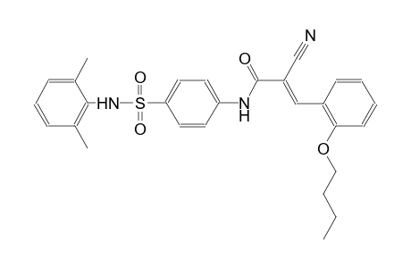 (2E)-3-(2-butoxyphenyl)-2-cyano-N-{4-[(2,6-dimethylanilino)sulfonyl]phenyl}-2-propenamide