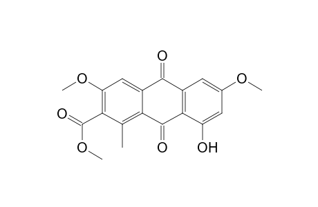 2-Anthracenecarboxylic acid, 9,10-dihydro-8-hydroxy-3,6-dimethoxy-1-methyl-9,10-dioxo-, methyl ester