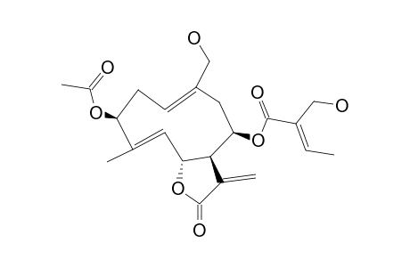 3-BETA-ACETYLOXY-8-BETA-SARRACENYLOXY-14-HYDROXYCOSTUNOLIDE