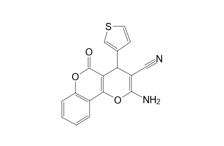 2-Amino-4,5-dihydro-4-(thiophen-3-yl)-5-oxopyrano[3,2-c]chromene-3-carbonitrile