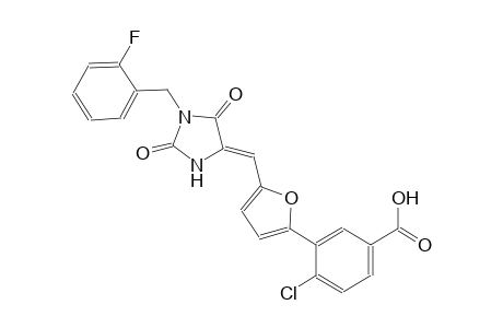 4-chloro-3-(5-{(Z)-[1-(2-fluorobenzyl)-2,5-dioxo-4-imidazolidinylidene]methyl}-2-furyl)benzoic acid