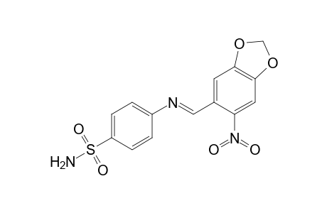 4-[(6-Nitro-benzo[1,3]dioxol-5-ylmethylene)-amino]-benzenesulfonamide