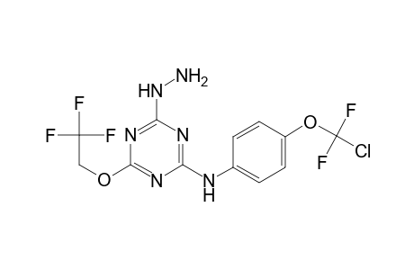 N-{4-[chloro(difluoro)methoxy]phenyl}-4-hydrazino-6-(2,2,2-trifluoroethoxy)-1,3,5-triazin-2-amine