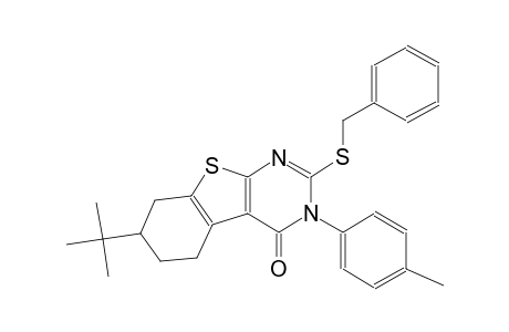 2-(benzylsulfanyl)-7-tert-butyl-3-(4-methylphenyl)-5,6,7,8-tetrahydro[1]benzothieno[2,3-d]pyrimidin-4(3H)-one