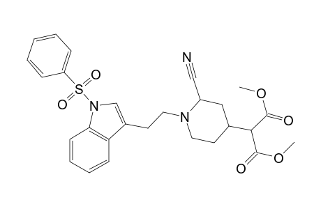 2-[1-[2-(1-besylindol-3-yl)ethyl]-2-cyano-4-piperidyl]malonic acid dimethyl ester