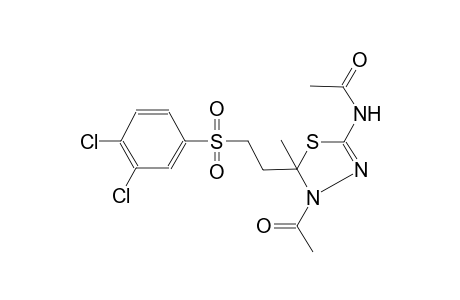 acetamide, N-[4-acetyl-5-[2-[(3,4-dichlorophenyl)sulfonyl]ethyl]-4,5-dihydro-5-methyl-1,3,4-thiadiazol-2-yl]-