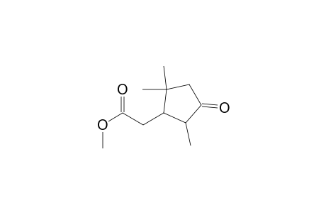 2-(2,2,5-trimethyl-4-oxocyclopentyl)acetic acid methyl ester