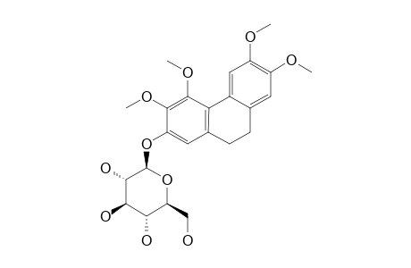 EPIMEDOICARISOSIDE_A;2-HYDROXY-3,4,6,7-TETRAMETHOXY-9,10-DIHYDROPHENANTHRENE-2-O-BETA-D-GLUCOPYRANOSIDE