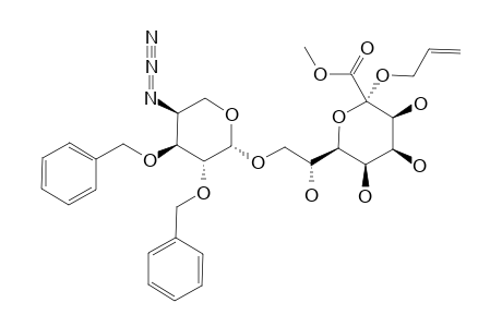 METHYL-4-AZIDO-2,3-DI-O-BENZYL-4-DEOXY-BETA-L-ARABINOPYRANOSYL-(1->8)-(ALLYL-D-GLYCERO-ALPHA-D-TALO-OCT-2-ULOPYRANOSIDE)-ONATE