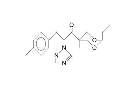 2-Ethyl-5-methyl-cis-5-(2-[1,2,4-triazolyl]-3-[4-tolyl]-1-oxo-propyl)-1,3-dioxane