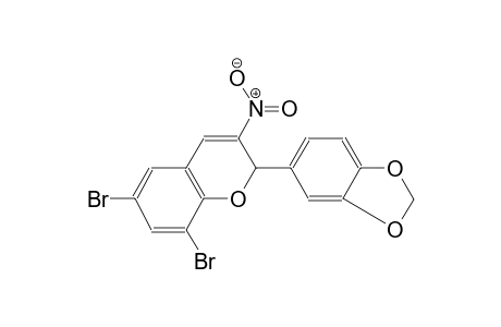 2-(1,3-benzodioxol-5-yl)-6,8-bis(bromanyl)-3-nitro-2H-chromene