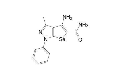 4-Amino-3-methyl-1-phenyl-1H-selenolo[2,3-c]pyrazole-5-carboxamide