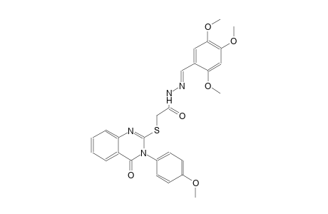 2-{[3-(4-methoxyphenyl)-4-oxo-3,4-dihydro-2-quinazolinyl]sulfanyl}-N'-[(E)-(2,4,5-trimethoxyphenyl)methylidene]acetohydrazide