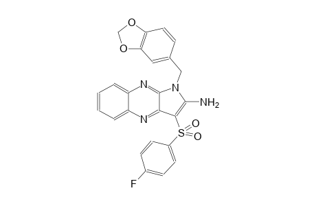 1-(1,3-benzodioxol-5-ylmethyl)-3-[(4-fluorophenyl)sulfonyl]-1H-pyrrolo[2,3-b]quinoxalin-2-amine