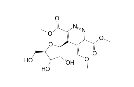 3,6-bis(Methoxycarbonyl)-4-(.beta.-D-ribofuranosyl)-5-(methoxymethylene)-pyridazine