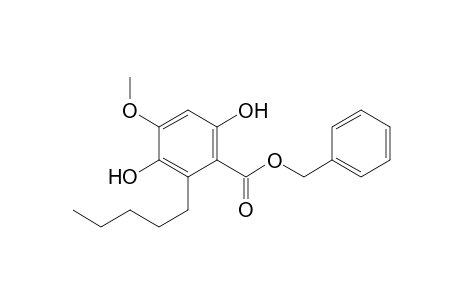 (phenylmethyl) 4-methoxy-3,6-bis(oxidanyl)-2-pentyl-benzoate