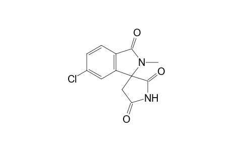 5-Chloranyl-2-methyl-spiro[isoindole-3,3'-pyrrolidine]-1,2',5'-trione