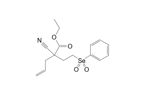 Ethyl 2-allyl-2-cyano-4-(phenylselenonyl)-butanoate