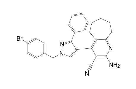 2-amino-4-[1-(4-bromobenzyl)-3-phenyl-1H-pyrazol-4-yl]-6,7,8,9-tetrahydro-5H-cyclohepta[b]pyridine-3-carbonitrile