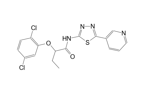 2-(2,5-dichlorophenoxy)-N-[5-(3-pyridinyl)-1,3,4-thiadiazol-2-yl]butanamide