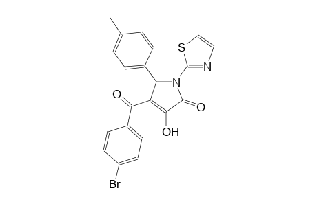 4-(4-bromobenzoyl)-3-hydroxy-5-(4-methylphenyl)-1-(1,3-thiazol-2-yl)-1,5-dihydro-2H-pyrrol-2-one