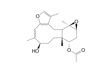 Oxireno[5',6']benzo[1',2':4,5]cyclodeca[1,2-b]furan-3,6-diol, 1a,2,3,3a,4,5,6,12,12a,12b-decahydro-3a,7,11,12b-tetramethyl-, 3-acetate, [1aS-(1aR*,3R*,3aS*,6R*,7Z,12aS*,12bS*)]-