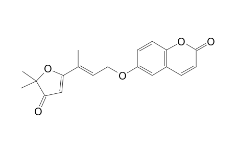 6-[3'-(4",5"-Dihydro-5",5"-dimethyl-4"-oxo-2"-furanyl)-2'-butenyloxy]coumarin