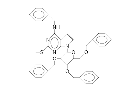 4-Benzylamino-2-methylthio-7-(2,3,5-tri-O-benzyl-B-D-arabinofuranosyl)-pyrrolo(2,3-D)pyrimidine