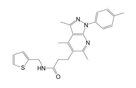 1H-pyrazolo[3,4-b]pyridine-5-propanamide, 3,4,6-trimethyl-1-(4-methylphenyl)-N-(2-thienylmethyl)-