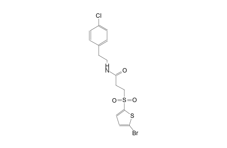 3-[(5-bromo-2-thienyl)sulfonyl]-N-[2-(4-chlorophenyl)ethyl]propanamide