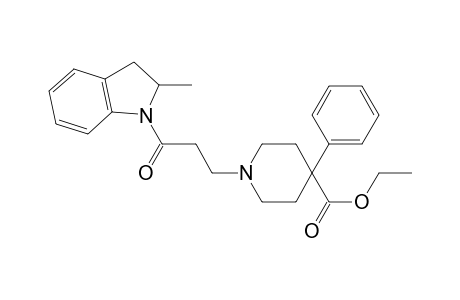 Ethyl 1-[3-(2-methyl-2,3-dihydro-1H-indol-1-yl)-3-oxopropyl]-4-phenylpiperidine-4-carboxylate