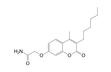acetamide, 2-[(3-hexyl-4-methyl-2-oxo-2H-1-benzopyran-7-yl)oxy]-