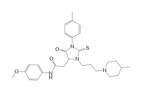 4-imidazolidineacetamide, N-(4-methoxyphenyl)-1-(4-methylphenyl)-3-[3-(4-methyl-1-piperidinyl)propyl]-5-oxo-2-thioxo-