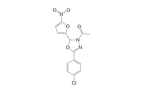 1-[2-(5-NITROFURAN-2-YL)-5-(CHLOROPHENYL)-1,3,4-OXADIAZOL-3(2H)-YL]-ETHANONE