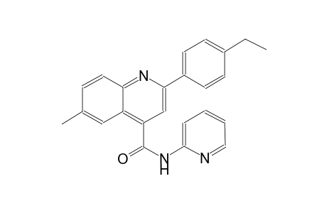 2-(4-ethylphenyl)-6-methyl-N-(2-pyridinyl)-4-quinolinecarboxamide