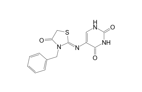 (Z)-5-((3-Benzyl-4-oxothiazolidin-2-ylidene)amino)pyrimidine-2,4(1H,3H)-dione