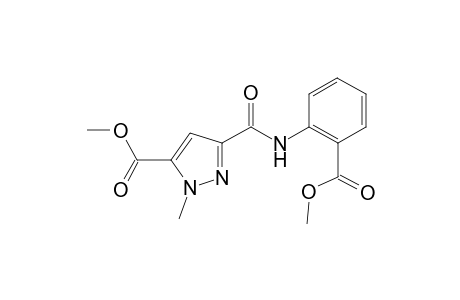 1H-Pyrazole-5-carboxylic acid, 3-[[[2-(methoxycarbonyl)phenyl]amino]carbonyl]-1-methyl-, methyl ester