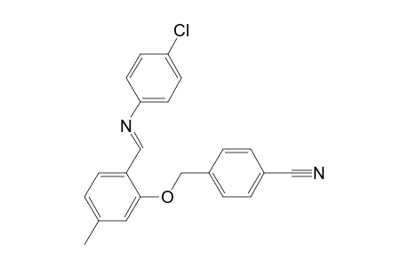 (E)-N-(4-Chlorophenyl)-2-(4-cyanobenzyloxy)-4-methylbenzaldimine
