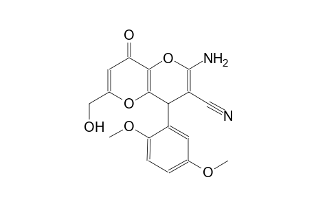 2-amino-4-(2,5-dimethoxyphenyl)-6-(hydroxymethyl)-8-oxo-4,8-dihydropyrano[3,2-b]pyran-3-carbonitrile