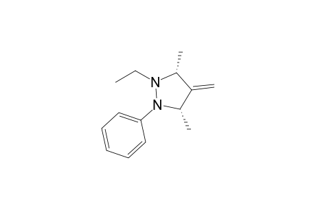cis-2-Ethyl-3,5-dimethyl-4-methylene-1-phenylpyrazolidine