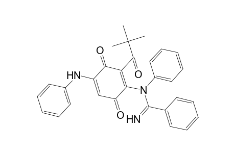 Benzenecarboximidamide, N-[2-(2,2-dimethyl-1-oxopropyl)-3,6-dioxo-4-(phenylamino)-1,4-cyclohexadien-1-yl]-N-phenyl-
