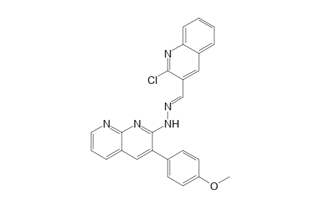 2-Chloroquinoline-3-carbaldehyde 3-(4-methoxyphenyl)-1,8-naphthyridin-2-ylhydrazone