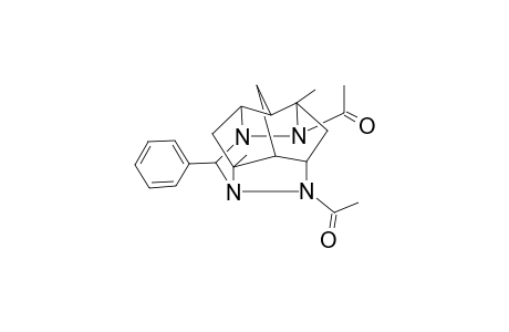 8,12-DIACETYL-6,11-DIMETHYL-13-PHENYL-1,7,8,12-TETRA-AZAPENTACYCLO-[5.5.1.1(2,6).0(3,11).0(5,9)]-TETRADECANE