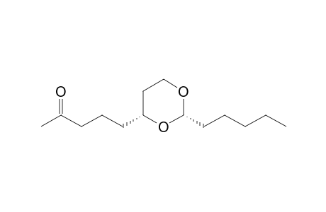 2-Pentanone, 5-(2-pentyl-1,3-dioxan-4-yl)-, cis-(.+-.)-