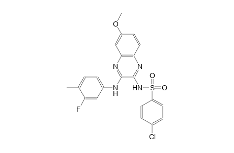 benzenesulfonamide, 4-chloro-N-[3-[(3-fluoro-4-methylphenyl)amino]-6-methoxy-2-quinoxalinyl]-